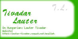 tivadar lauter business card